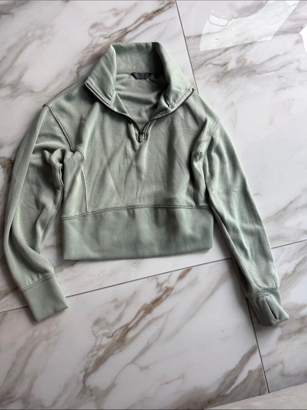 Danskin Half-Zip Pullover Sweatshirt in Sage